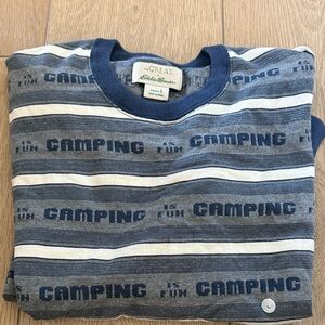 THE GREAT + Eddie Bauer Blue and White Striped Top